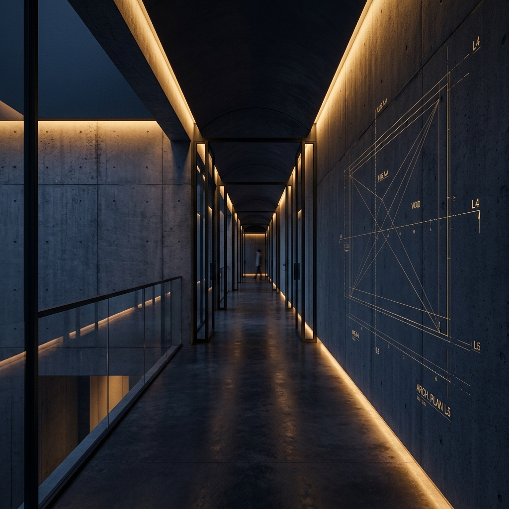 مهندس يعمل على مخططات معمارية